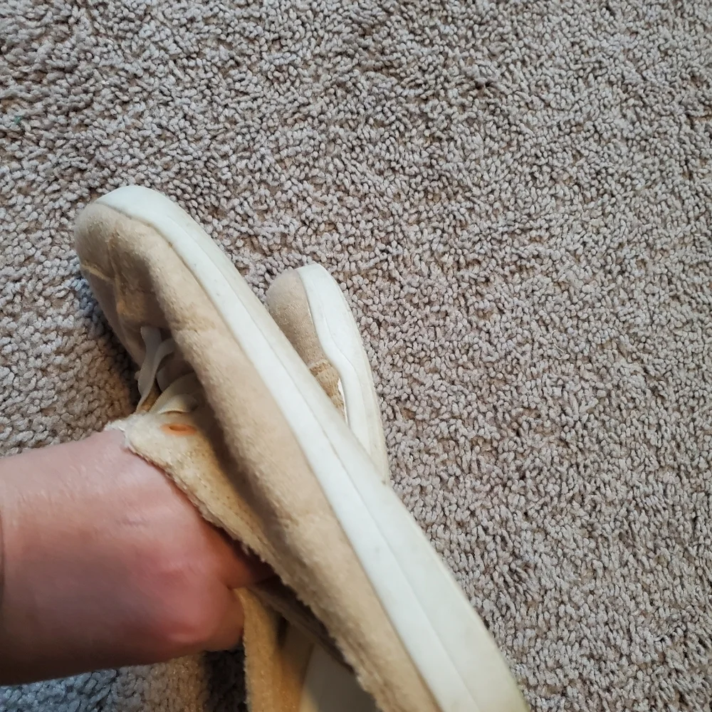 Vionic Beach Tan Terry Cloth Mule Style Sneakers Size 8
